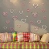 5Pcs Woody Love Heart 3D Wall Stickers DIY Modern Wall Art Removable Fashion TV Wall Stickers