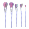 5Pcs/Kit Rainbow Color Hair Makeup Brushes Foundation Blush Powder Brush Spiral Handle Facial Cosme