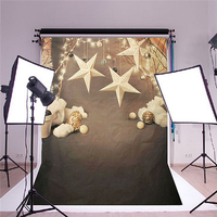 5x7FT Christmas Decors Balls Stars Branch Photo Studio Background Backdrop Vinyl Wall Art