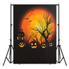5x7FT Halloween Pumpkin Photography Backdrops Photo Background Studio Props Floor Silk