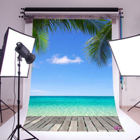 5x7FT Seaside Scenery Vinyl Photography Backdrop Background Studio Prop