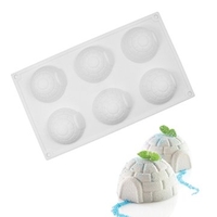 6 Christmas House Silicone Cake Fondant Mold Moon Cake Chocolate Mold Baking Pan Tray