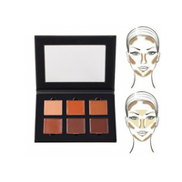 6 Colors Face Contour Cream Kit Highlight Concealer Palette Makeup Bronzer Shade