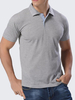6 Colors Mens Breathable Solid Color Short Sleeved Cotton Pique Casual Polo Shirts
