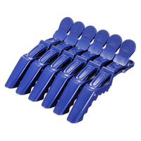 6 Pcs Crocodile Salon Hairdressing Cutting Sectioning Clamp Clips Hair Grip