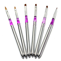 6 Pcs Professional Nail Art Drawing Pen Acrylic UV Gel Painting Brush