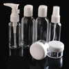 6 Pcs Transparent Travel Small Empty Spray Bottle Perfume Lotion Cream Holder Set