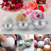 6 pcs/set Aluminum Bath Bomb Molds 3 size DIY Bath Fizzy Sphere Round Ball Molds