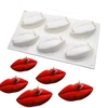 6 Sexy Red Lips Silicone Cake Fondant Mold Moon Cake Chocolate Mold Baking Pan Tray