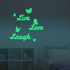 60 X 60 cm Luminous Fluorescent Glow In The Dark Live Love Laugh Home Decor