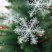 60pcs White Snowflake Christmas Tree Hanging Ornaments Holiday Decorations
