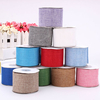 6CM 10M Faux Burlap Hessian Jute Bow Tape Arts Craft Gift Wrap Rustic Wired Ribbon Wedding Supply