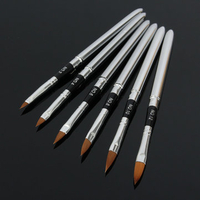 6Pcs Acrylic Nail Art Brushes Pen DIY Detachable