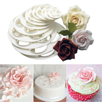 6pcs Different Size Holes Rose Cut Sugar Cut Set Set Combination Cake Mold