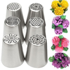 6Pcs DIY Baking Tools Russian Tulip Flower Cake Icing Piping Nozzles Decorating Tips