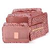 6Pcs Leopard Stripe Pink Storage Bags Luggage Organizer For Travelers