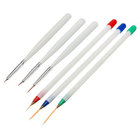 6Pcs Nail Art Brush Set Painting Polish Drawing Pen Tools