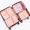 6Pcs Pink Cherry Waterproof Storage Bags Luggage Organizer For Travelers