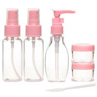 6Pcs Plastic Transparent Empty Refillable Spray Bottles Lotion Makeup Contanier