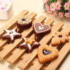 6PCS Simulation Chocolate Cookies 4.5-6cm Fun Gift Decoration