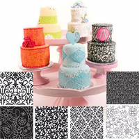 6pcs Tyre Texture Mat For Sugar Craft Decoration DIY Cookie Cupcake Fondant Cake Mold
