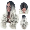 70cm Gradient Color Long Wave Cosplay Wig Hair Synthetic Wigs Party
