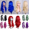 70cm Womens Long Cosplay Wigs Party Curly Wavy Anime Hair