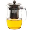 750mL Heat-resisting Clear Glass Teapot Stainless Steel Infuser Flower Tea Pot Bar Accessory