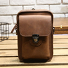 7inch Cellphone Men Retro PU Leather Waist Bag Crossbody Bag Business Waist Bag