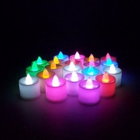 7Pcs Led Light Flameless Candle Colorful Electronic Candle Lamp Party Wedding Decor