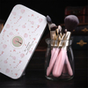 7Pcs Makeup Brushes Kit Wooden Handle Blusher Foundation Eyeshadow Eyeliner Brush Cosmetic Tool