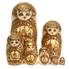 7Pcs Russian Nesting Dolls Traditional Wooden Handmade Matryoshka Decor Gift