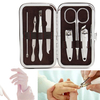 7Pcs Stainless Steel Nail Clipper Kit Manicure Cleaner Tools Travel Ear Picker Eyebrow Cutter Set