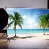 7x5FT Palm Tree Sun Beach Backdrop Background Photography Studio Props Cloth