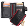 8 Card Slots Genuine Leather Wallet Vintage Sandstone Card Holder Coin Bag For Men