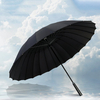 8 Colors 24 Ribs Auto Open Golf Umbrella Windproof Straight Stick Umbrellas