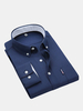 8 Colors Business Casual Slim Solid Color Long Sleeve Dress Shirt for Men