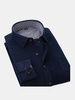 8 Colors Casual Business Corduroy Slim Solid Color Long Sleeve Dress Shirts for Men