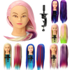 8 Colors Salon Hairdressing Training Practice Mannequin Head With Clamp Holder