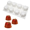 8 Grids Flowers Silicone Cake Fondant Mold Chocolate Cookies Mold DIY Mousse Cake Baking Decorating