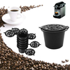 8 Pcs Black Refillable Coffee Capsule Cup Reusable Refilling Filter For Nespresso Machine With Brush