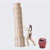 8 Pieces Creative Italy Leaning Tower of Pisa Coffee Cup With Spoons Home Decor