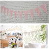 8M White Lilac Paper Triangle Hollow Out Wedding Garland Bunting Burlap Decoration With String