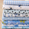 8pcs 24x24cm Squares Blue Floral Series Quilt Cotton Fabric Patchwork DIY Craft