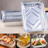 8pcs Aluminum Foil Trays BBQ Disposable Roasting Takeaway Oven Baking Party with Lids