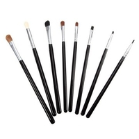 8Pcs Black Handle Makeup Foundation Brush Set Powder Blush Eyeshadow Brushes