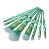 8Pcs Green Soft Hair Makeup Brushes Kit Blush Eyeliner Eyeshadow Foundation Powder Makeup Tool