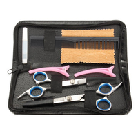 8Pcs Salon Barber Hairdressing Set Hair Cutting Thinning Scissors Shears Clips Grooming Kit