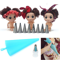 8pcs Stainless Steel Icing Piping Nozzles Pastry Cake Decor Baking Tools