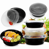 900ml Black Box Single Disposable Lunch Box with Transparent Lid Lunch Container